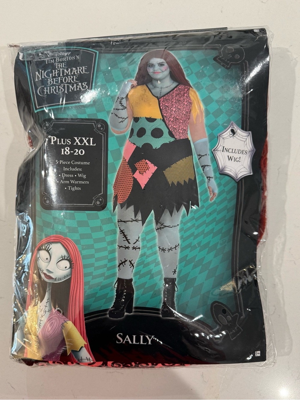 2XL Sally Nightmare Before Christmas Costume 18-20 Adult Plus Halloween XXL